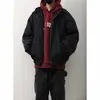 Jaqueta de Trabalho de Algodão com Gola Alta Estilo Retro Japonês para Homens e Mulheres, Jaqueta Piloto Grossa Solta Estilo Americano de Inverno, Casaco de Algodão Tendência