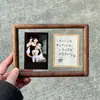 Dia dos Namorados Polaroid Moldura de Foto de Noz Ornamento de Foto Kit de Material DIY para Aniversário de Casal Presente de Feriado