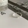 Anel de Verão Versátil em Prata de Lei S925 para Mulheres, Nicho High-End Moda de Luxo Leve Temperamento Que Não Desbota Anel de Dedo Indicador