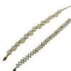 Pulsera de Perlas Redondas Shijia Blanco Cálido con Doble Capa y Cuentas Pequeñas Doradas Envueltas para Mujer, Exquisito Regalo Versátil Estilo Chanel con un Sentido de Elegancia