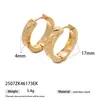 Brincos Taina Europeus e Americanos em Aço Inoxidável e Ouro 18K Luxo Acessível Linhas Marteladas de Alto Padrão Brincos em Aço Titânio Brincos Femininos Estilo Ins