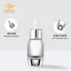Botella cuentagotas de fondo grueso de 30 ml en color oro rosa para aceites esenciales, material de empaque cosmético de alta gama, disponible para venta al por mayor