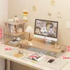 Bandeja para Teclado de Escritorio Base Elevadora de Monitor Soporte para Escritorio de Oficina Estante de Almacenamiento Elevador para Computadora de Escritorio