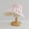 Chapéu de Proteção Solar Infantil, Chapéu de Sol de Aba Larga para Meninas no Verão, Boné de Visor Cartoon para Bebê, Respirável, Anti-UV, Fofo