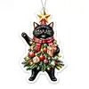 Enfeites de Natal acrílicos transfronteiriços, decorações de Natal de animais de desenho animado, decorações festivas para festas no atacado