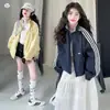 Chaqueta de otoño para niña 2026 nuevo estilo, chaqueta de béisbol de otoño para niños, ropa exterior para niños