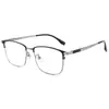 Armazón para Gafas de Hombre Negro Dorado de Lujo Ligero 32807Y Armazón para Gafas de Titanio Puro Ultraligero y Cómodo con Patillas Largas Flexibles Armazón de Titanio