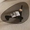 Mesa de centro de cristal, diseño creativo y moderno, adecuada para salas de estar, apartamentos pequeños, estilo moderno y minimalista, lujo ligero, y una mesa pequeña