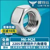 Tuerca hexagonal de acero inoxidable dúplex 2205, de alta resistencia, resistente a la corrosión, diseñada para ambientes marinos, disponible en tamaños M6/M8/M10