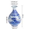 Vaso de cerâmica antigo azul e branco de Jingdezhen pintado à mão para arranjo de flores na sala de estar, ornamentos de coleção, decoração para casa chinesa