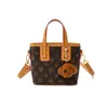 Bolso para mujer de comercio exterior, modelo nuevo 2026, estilo vintage, bolso cubo monogramado madre-hija, de hombro, cruzado y de mano, estilo LV