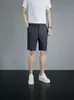Venta Directa de Fábrica de Pantalones Cortos Formales de Negocios para Hombre de Gama Alta, Blanco Puro, Delgados, de Pierna Recta, No Planchar, Resistentes a las Arrugas