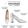 Zapatos de Tacón Alto Apuntados Hechos a Medida Transfronterizos de Fábrica Original para Mujer con Tacones Finos, Adecuados para Cheongsam, Zapatos de Boda de Correa Única