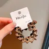 Paquete de 4 Gomas para el Cabello Sencillas con Patrón Ondulado Color Té con Leche, Elásticos Elegantes para el Cabello, Cuerdas Básicas de Alta Elasticidad para Mujeres