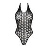 JSY Lluvia Oportuna Nueva Ropa Interior Sexy Body de Cuello Halter, Fácil de Quitar, Ajustado Tentación 7180