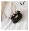 Bolsa infantil estilo coreano bolsa de ombro fofa de princesa bolsa transversal infantil de coelho de desenho animado flor para meninas