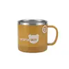 Taza de desayuno para niños con revestimiento interior de acero inoxidable 316L, antibacteriana, apta para leche y agua, segura para niños y fácil de limpiar con un revestimiento interior desmontable