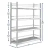 Estante de Almacenamiento de Cocina de Acero Inoxidable de Piso Multi-capa Estante de Almacenamiento para Microondas Estante de Almacenamiento Multifuncional Estante para Ollas Estante Doméstico