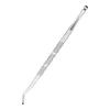 Ferramenta de Pegar Unhas com Contas Redondas de Cabeça Única Aço Inoxidável Colher de Pegar Unhas em Cotovelo Colher de Pegar Unhas Limpador de Colher de Pegar Unhas Ferramenta de Nail Art