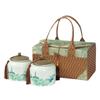 Bolsa de Pano de Rattan Retrô Lata de Chá de Cerâmica Selada Caixa de Presente Caixa de Embalagem Caixa de Presente de Lembrança Selada