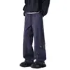 Calças Harkhanbei Outono e Inverno para Montanhismo e Esqui ao Ar Livre, Estilo Casal, Marca de Moda High Street, Estilo Ins, Calças Casuais com Forro de Fleece