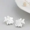 Nafoge Joyería de Plata al por Mayor Moda Pendientes Grandes de Pétalo de Plata para Mujer Pendientes de Plata de Ley 925 con Perla Natural