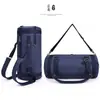 Bolsa de Viaje para Hombre de Gran Capacidad, Bolsa de Hombro Cilíndrica, Mochila Multifuncional de Moda, Lona, Bandolera, Bolso de Cubo