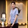 Limpieza ropa manga corta mujer hotel hospital propiedad limpieza de casas overol ropa de trabajo mesero personalizado