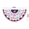 Banderín Decorativo de la Bandera Estadounidense 45*90cm Bandera del Día del Trabajo Estadounidense Día de la Independencia Bandera Estadounidense en Forma de Abanico