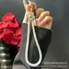 Pendente Flor Colorida com Strass Dopamina Artesanal Fofo Corrente de Celular com Strass para Mulheres Cordão para Câmera CCD Acessório DIY