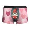 2025 Amazon Transfronterizo Nuevo Día de San Valentín Patrón Estampado Ropa Interior para Hombre de Seda de Leche Bóxers de Alto Rebote