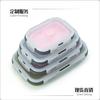 Silicona de Grado Alimenticio Plegable Lonchera para Microondas Lonchera Portátil para Exterior Refrigerador Sellado Recipiente Almacenamiento