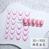2025 Novos Adesivos Franceses Gradientes Pat Adesivos Celebridade da Internet Pat Manicure Francesa Decalques Preto e Branco Adesivos de Decoração de Unhas