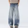 Ropa de Hombre Xintang 2026 Primavera/Verano Nuevo Pantalones de Pierna Ancha de Marca de Moda Corte Curvo Jeans de Pierna Ancha Venta al por Mayor