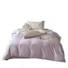 Bordado floral fresco y elegante algodón puro hipoalergénico juego de ropa de cama individual/doble algodón de fibra larga conjunto de tres/cuatro piezas Golondrina Morada Llevando la Primavera