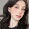 Pinzas para Orejas~Super Brillantes Zirconias y Perlas en Brazaletes para Orejas sin Perforar, Pendientes de Moda y Exquisitos con un Toque de Lujo Ligero y de Alta Gama para Mujeres