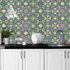Xiyin Wholesale Transfronterizo Pegatinas de Azulejo con Patrón de Mandala Colorido para Cocina Sala de Estar Renovación de Paredes Pegatinas de Pared Impermeables y a Prueba de Aceite