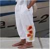 2022 ropa de mujer transfronteriza wish verano europeo y americano nueva moda posicionamiento estampado retro pierna ancha pantalones casuales de mujer