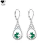 Pendientes Geométricos de Trébol de Cuatro Hojas y Nudo Celta con Incrustaciones de Circonita, Pendientes de Nicho con un Diseño de Lujo Ligero y una Sensación de Alta Gama, Pendientes de Regalo