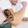 Em estoque atacado adesivos de tatuagem de braço inteiro à prova d'água flor braço braço adesivos de tatuagem transfronteiriça europeus e americanos tatuagem de braço inteiro