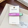 Pinza para el pelo estilo coreano morado-amarillo con goteo de aceite, Pinza dulce para el flequillo de la frente, Pinza de pico de pato Accesorio para el pelo para mujer