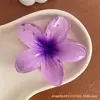 Pinza de Garra de Plumeria Transfronteriza de 8 cm con Broche de Flor de Caramelo de Diamante Simulado, Nuevo Estilo con Accesorio para el Cabello de Flor de Bauhinia con Pedrería para la Parte Posterior de la Cabeza