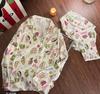 Pijama de Algodão Nuvem para Mulheres Primavera e Outono Novo Desenho Animado Fofo Calça de Manga Longa Conjunto de Roupa de Casa para Dormitório Estudantil Transfronteiriço