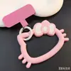 Funda de teléfono de silicona para bricolaje con dibujos de gatitos lindos, mini gancho de hebilla, accesorio para correa de teléfono, anti-pérdida