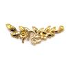 60769 Accesorios de Ropa Han de Estilo Antiguo DIY Cobre Goteo de Aceite Rama de Flor Soporte de Flores Hecho a Mano Material de Corona para el Cabello Accesorios 30*90mm