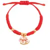 Cuerda Roja para el Año del Caballo, Cuerda Tejida a Mano, Cuerda Roja DIY Unisex Decorada a Mano, Cuerda Roja de Aleación para el Año del Caballo