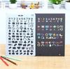 24 Plantillas Educativas para Pintar Fácilmente, Tableros de Dibujo Huecos para Informes Manuscritos, Plantillas de Álbum DIY para Planificadores Creativos