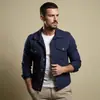 Moda Masculina Casual Europea y Americana Transfronteriza Ropa Exterior Color Sólido Corte Delgado Cuello Alto Cardigan para Hombre Ropa para Hombre Chaqueta Deportiva Casual