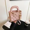 Bolso de Mano de Estilo Socialité de Nicho Estilo Francés para Mujer 2025 Primavera y Verano Estilo Occidental Bordado Rombo Casual Versátil Bolso Cruzado de Moda