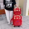 Mala de Rodinha Roda Universal Bolsa de Mãe Bolsa de Viagem Leve Viagem Multifuncional Bolsa de Mão Tecido Oxford Logo Estampado